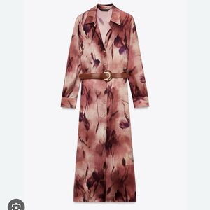 Zara sating dress with belt